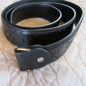 Gucci leather belt no buckle black sz 48